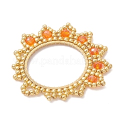 Подвески-цветы из стеклянных бусинок&nbsp;PALLOY-MZ01237-03