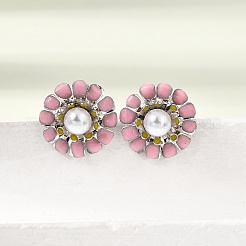 Pendientes de esmalte de latón&nbsp;KK-CBA8324-27P