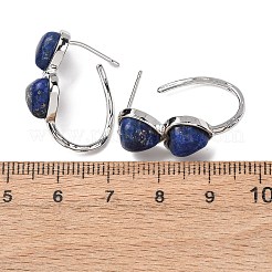 Boucles d'oreilles puces en forme de cœur pour la Saint-Valentin&nbsp;EJEW-T053-01P-12