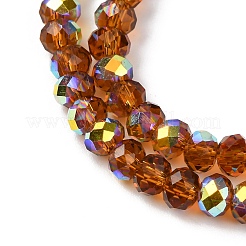 Chapelets de perles en verre transparent électrolytique&nbsp;EGLA-A046-01A-12