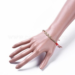 Регулируемые нейлоновые нити плетеные браслеты из бисера&nbsp;BJEW-JB04431