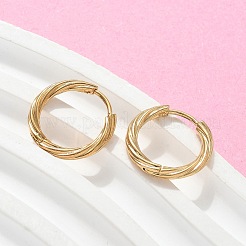 Серьги-кольца из нержавеющей стали 304 для женщин&nbsp;EJEW-A130-02A-G