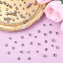 100 шт. 4-х видов проставочных бусин из нержавеющей стали 304&nbsp;STAS-YW0002-81