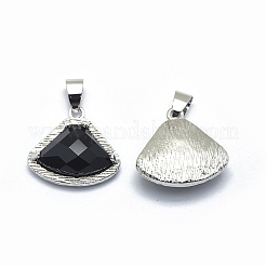 Подвески из натурального окрашенного и нагретого черного агата&nbsp;G-O176C-09P