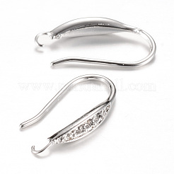 Messing Ohrring Haken Rhinestone Fassungen&nbsp;LS-KK-R037-07P-NF