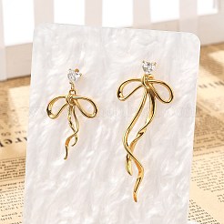 Серьги-гвоздики из нержавеющей стали 304 с микропаве из прозрачных кубических цирконий&nbsp;EJEW-I318-01G-04