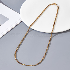 2 collier chaîne punk en acier inoxydable pour hommes&nbsp;NJEW-LP0001-15G