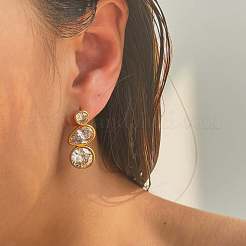 Pendientes de botón con forma de lágrima&nbsp;FS-WG8D71C-02