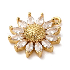 Pendentifs avec zircon cubiques à micro-pavés en laiton&nbsp;X-KK-I276-03G-02