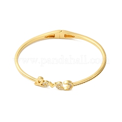 Браслеты из латуни с микро-паве&nbsp;BJEW-G716-02G