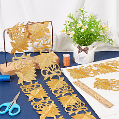 2 м цветочная вышивка утюгом/пришивка заплаток из полиэфирной ленты&nbsp;OCOR-FG0001-75D