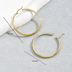 Pendientes de aro vintage de acero inoxidable&nbsp;X-ZA9910