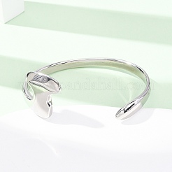 Браслеты-манжеты из хирургической нержавеющей стали 316&nbsp;BJEW-C142-08P