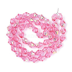 Chapelets de perles en verre transparent électrolytique&nbsp;EGLA-N020-03E