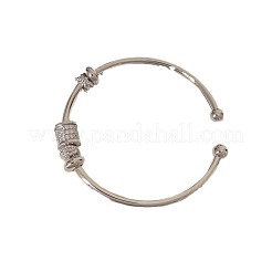 Braccialetti in ottone micro pavé con zirconi cubici trasparenti per donna&nbsp;FS-WG06835-01