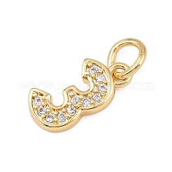 Ciondoli in ottone zirconi chiari micro pavé&nbsp;KK-G544-04G-03