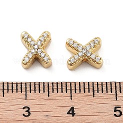 Покрытие стойки латунь микропаве прозрачные кубические циркониевые бусины&nbsp;KK-G500-30G-X