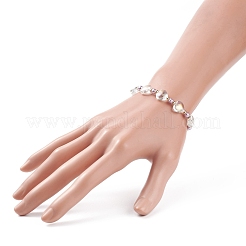 Bracciale elasticizzato con perline a cuore in vetro per bambino&nbsp;BJEW-JB08518