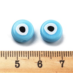 Непрозрачные печатные бусы акриловые&nbsp;OACR-G038-04E