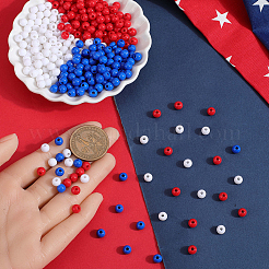 Непрозрачные акриловые бусины на тему дня независимости&nbsp;MACR-SP0001-31A
