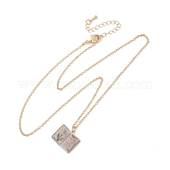 Colliers pendentifs en laiton émaillé en forme de livre pour femmes&nbsp;KK-CBAF5B9-01G-04