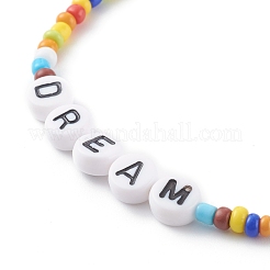 Стеклянный бисер стрейч браслеты&nbsp;BJEW-JB06120-01