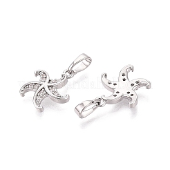 Messing micro pave klare zirkonia anhänger&nbsp;KK-Q073-07P