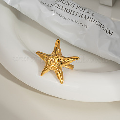 Кольца-манжеты из нержавеющей стали 304 с морскими звездами для женщин&nbsp;CL0615