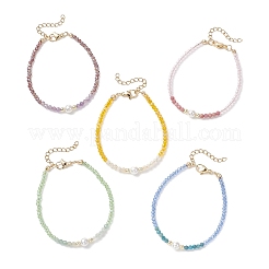 Браслеты из натуральных и синтетических смешанных драгоценных камней и ракушек&nbsp;BJEW-JB13078