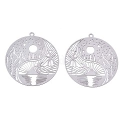 Не тускнеющие филигранные подвески из нержавеющей стали 201&nbsp;X-STAS-S118-025P