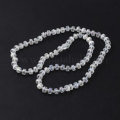 FilI di perline in vetro placcato&nbsp;GLAA-WH0042-54B