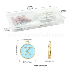 104 шт. эмалевые подвески с буквами алфавита A~Z двух цветов&nbsp;ENAM-FS0003-90