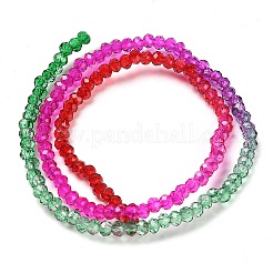 Brins de perles de verre peints transparents&nbsp;X1-DGLA-A034-T1mm-A24