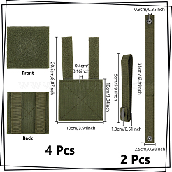4 panneau de patch tactique Molle en nylon&nbsp;OFST-NB0001-01B