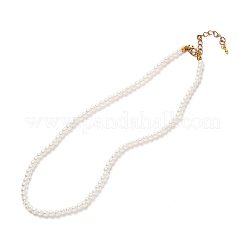 Vintage bemalte runde Glasperlenkette für Mädchen&nbsp;NJEW-JN03665