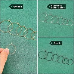 90 шт. 9 стиля фурнитуры для сережек из нержавеющей стали 304 и хирургической нержавеющей стали 316L STAS-UN0032-03