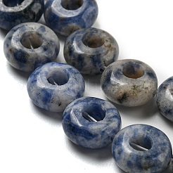 Fili di perle di diaspro macchia blu naturale&nbsp;G-P536-A11-01