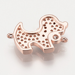 Соединители звеньев для щенков из латуни с кубическим цирконием&nbsp;X-ZIRC-Q001-161RG