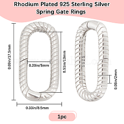 1 шт. 925 кольца-пружинки из стерлингового серебра&nbsp;STER-BBC0008-04