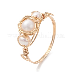 Натуральные перламутровые кольца&nbsp;RJEW-JR00990