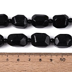 Natürliche schwarze Turmalin Perlen Stränge&nbsp;G-N362-07A-01