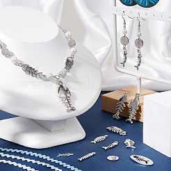 100 Stück 10 Stile Fischgrätenform Link & Anhänger Finding Kits&nbsp;DIY-SP0003-58