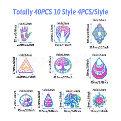 40 шт. 10 подвески из нержавеющей стали 201 и 304&nbsp;STAS-BY0001-16