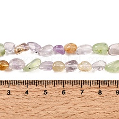 Hilos de cuentas de cuarzo natural multicolor&nbsp;G-L459-17