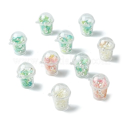 10 шт. подвески из непрозрачного акрила в виде чашки с молоком&nbsp;OACR-CJ0002-31