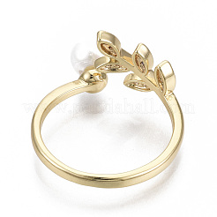 Кольца-манжеты из латуни с микропаве&nbsp;RJEW-N030-002-NF