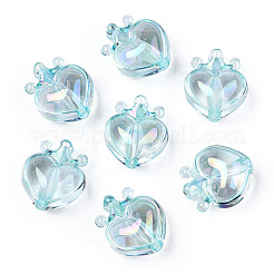 УФ-покрытие прозрачные радужные переливающиеся акриловые бусины&nbsp;OACR-T027-01-C