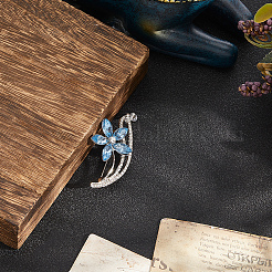 1 шт. броши из сплава цветов со стразами&nbsp;JEWB-CP0001-45