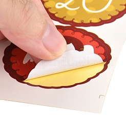 Autocollants autocollants pour étiquette-cadeau en papier rond thème de Noël&nbsp;DIY-K032-83