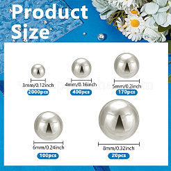 2720 шт. 5 вида бусин из АБС-пластика&nbsp;OACR-PH0004-52